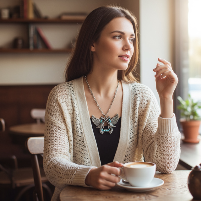 Silver Pistol Necklace