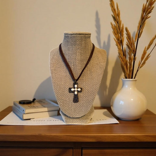 Cross with Leather