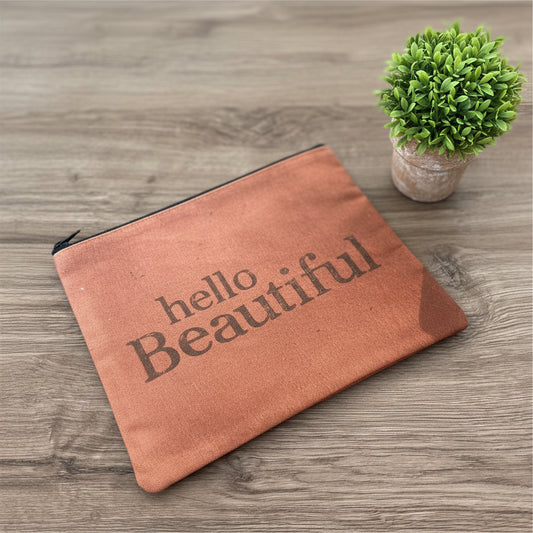 "Hello Beautiful" Makeup Bag