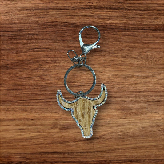 Brown "Steer Head" Keychain