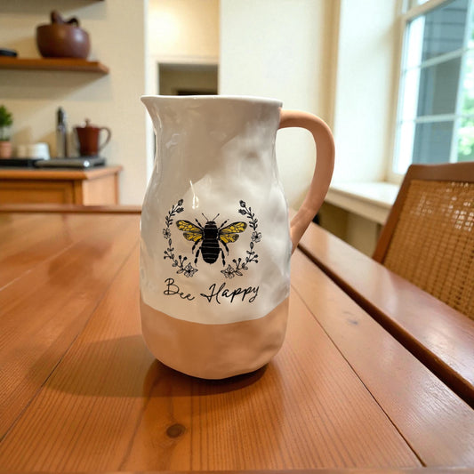 "Bee Happy" Water Pitcher