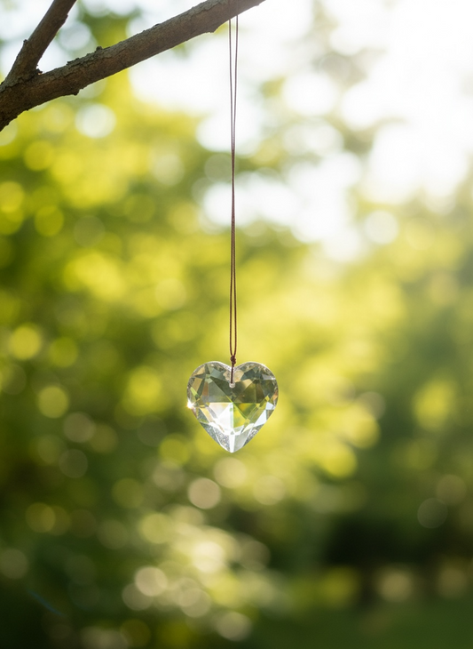 Clear Prism Heart Suncatcher