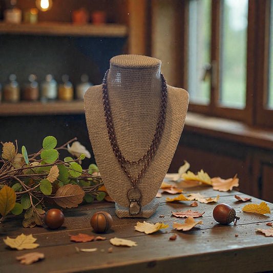 Copper Necklace With Citrine Pendant
