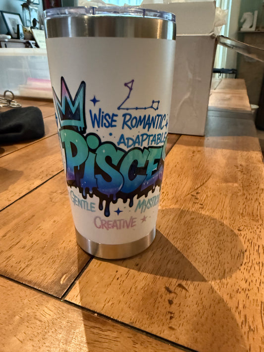 Horoscope sign, 20 ounce tumblers