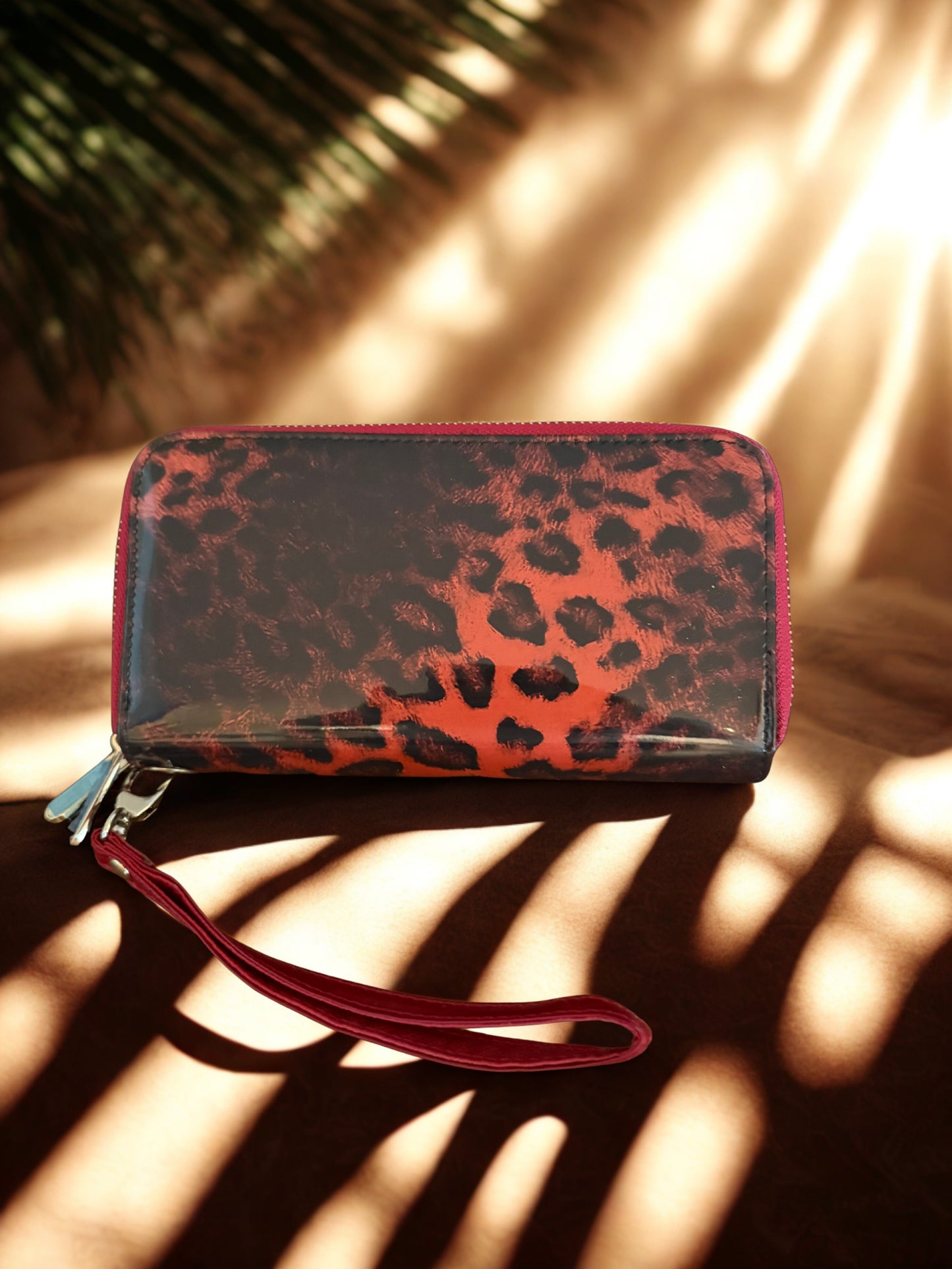 Red leopard Wallet