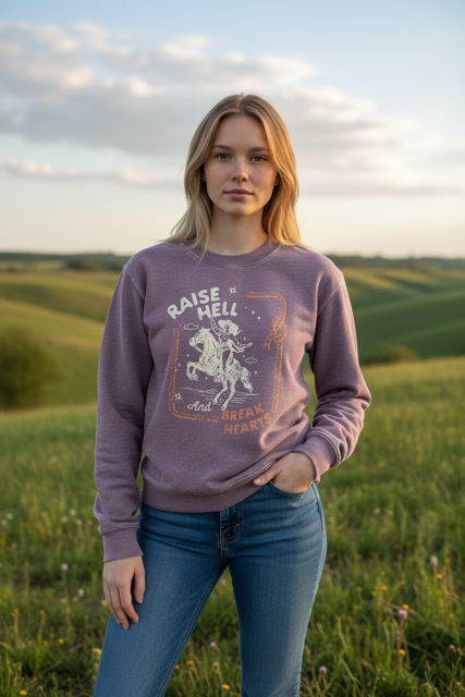Raise Hell Sweatshirt Purple